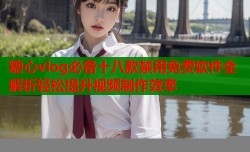 糖心vlog必备十八款禁用免费软件全解析轻松提升视频制作效率