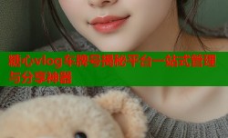 糖心vlog车牌号揭秘平台一站式管理与分享神器